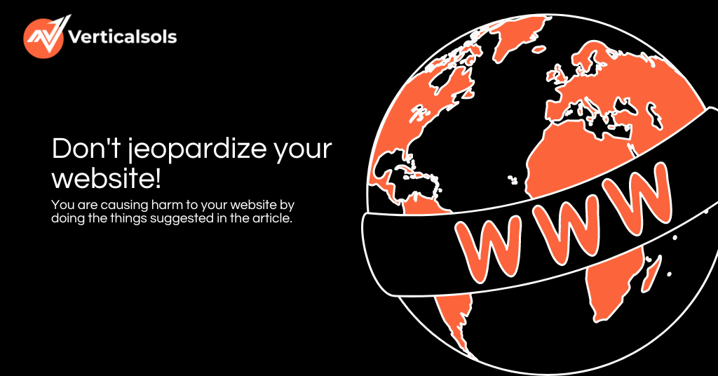 Don't jeopardize your website! You are causing harm to your website by doing the things suggested in the article. 